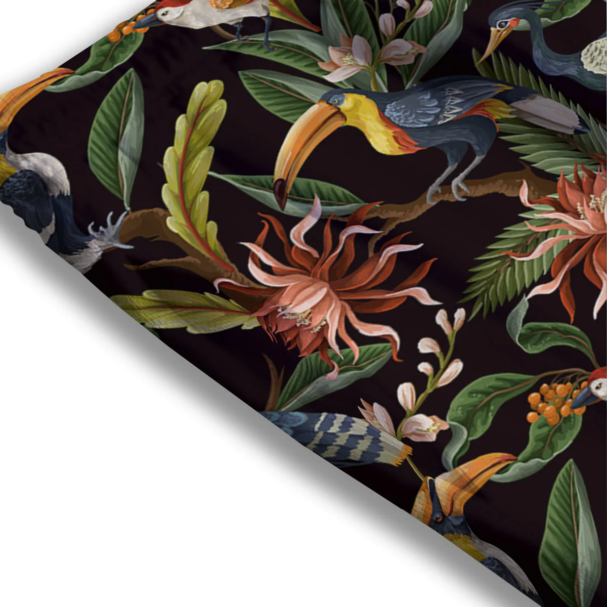 Jungle Tropical Hawaiian Vintage Print Pattern Mesh Shorts - Image 3