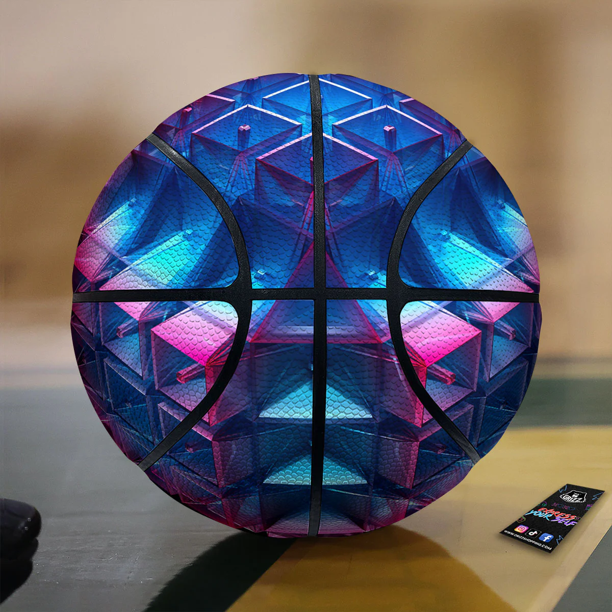 Kaleidoscope Blue And Purple Print Basketball