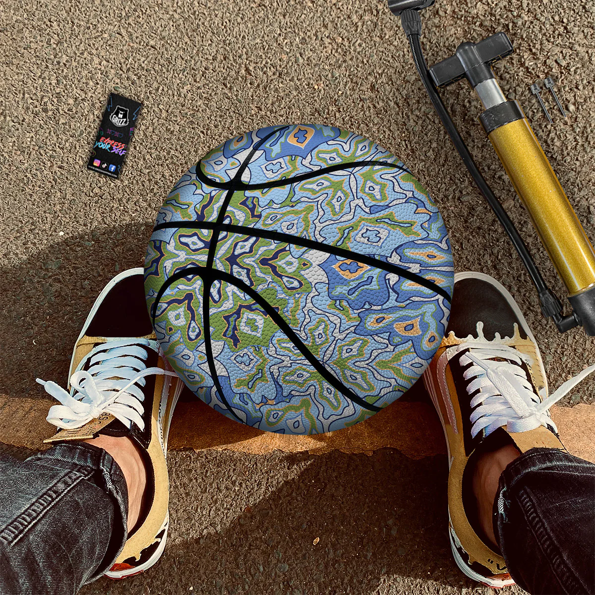 Kaleidoscope Boho Print Basketball - Image 3