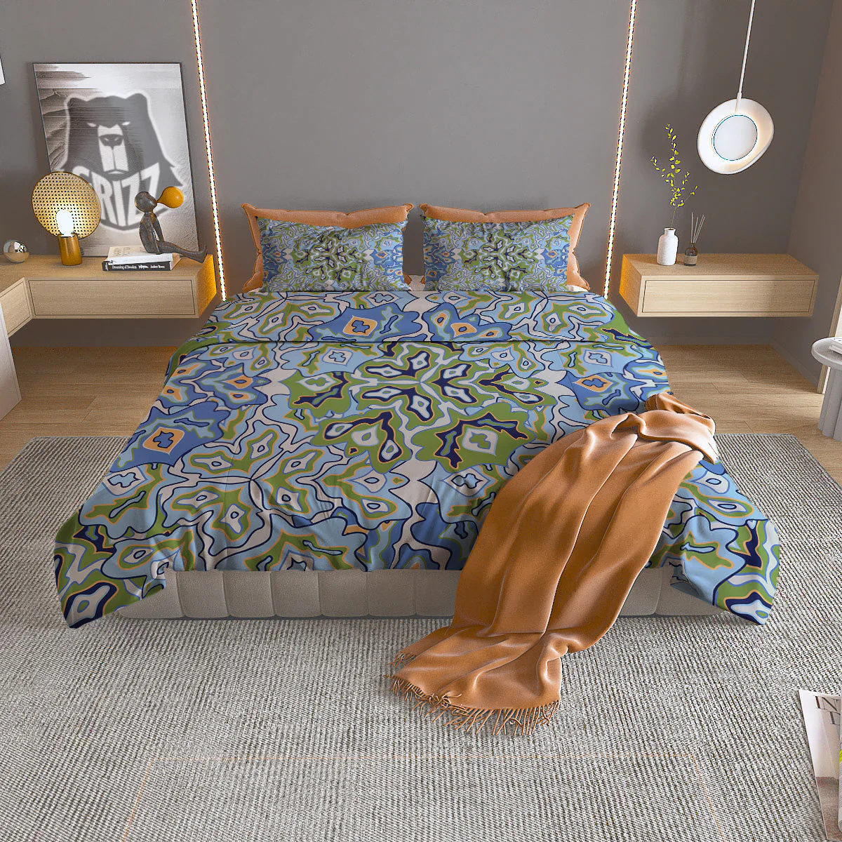 Kaleidoscope Boho Print Duvet Cover Bedding Set