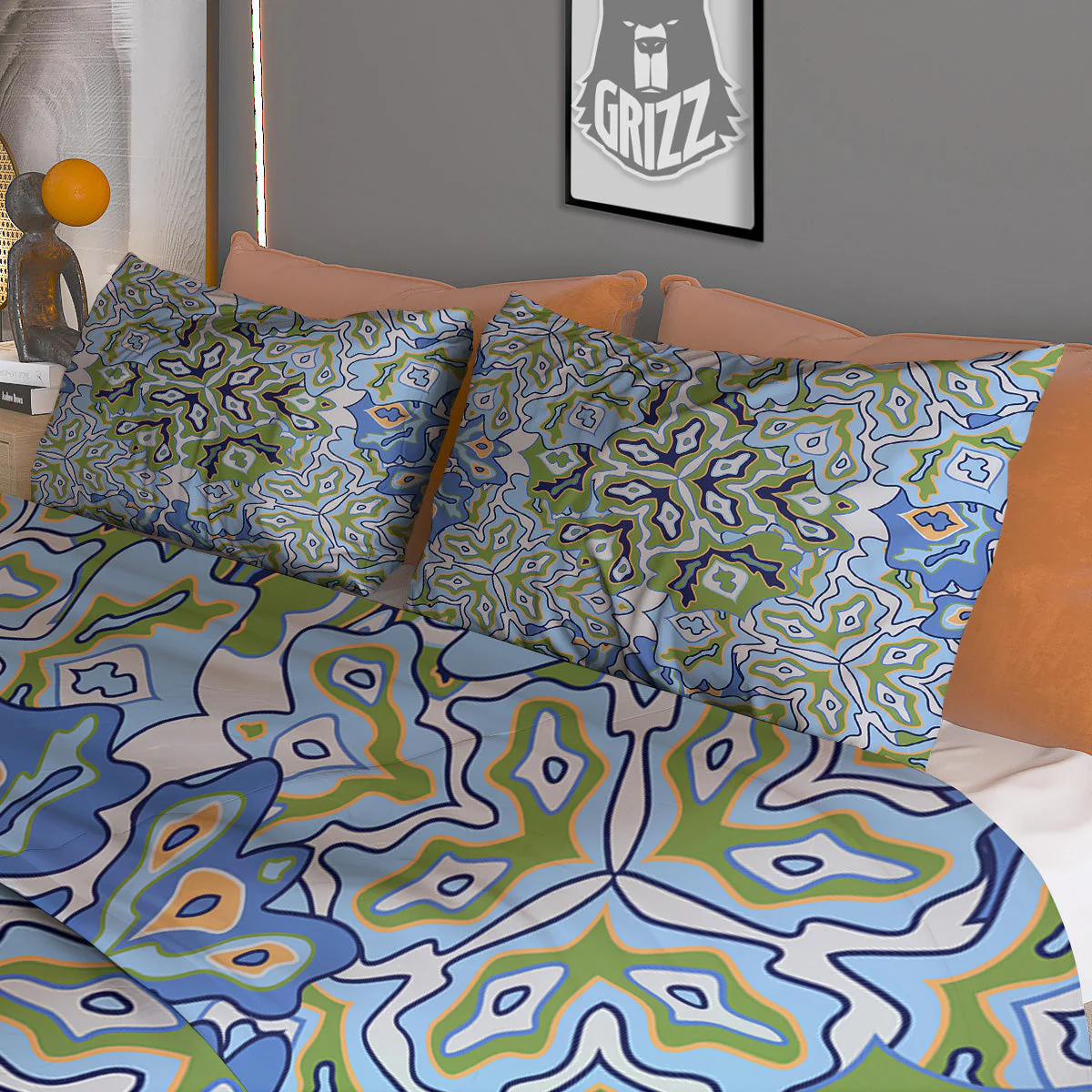 Kaleidoscope Boho Print Duvet Cover Bedding Set - Image 3