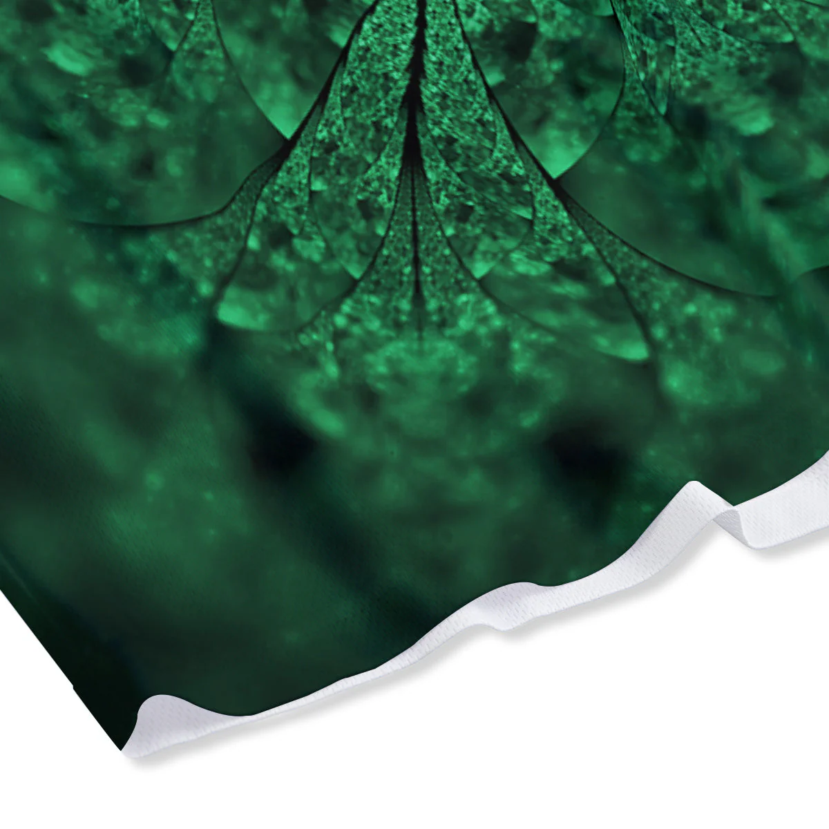 Kaleidoscope Dark Green Print Mesh Shorts - Image 4