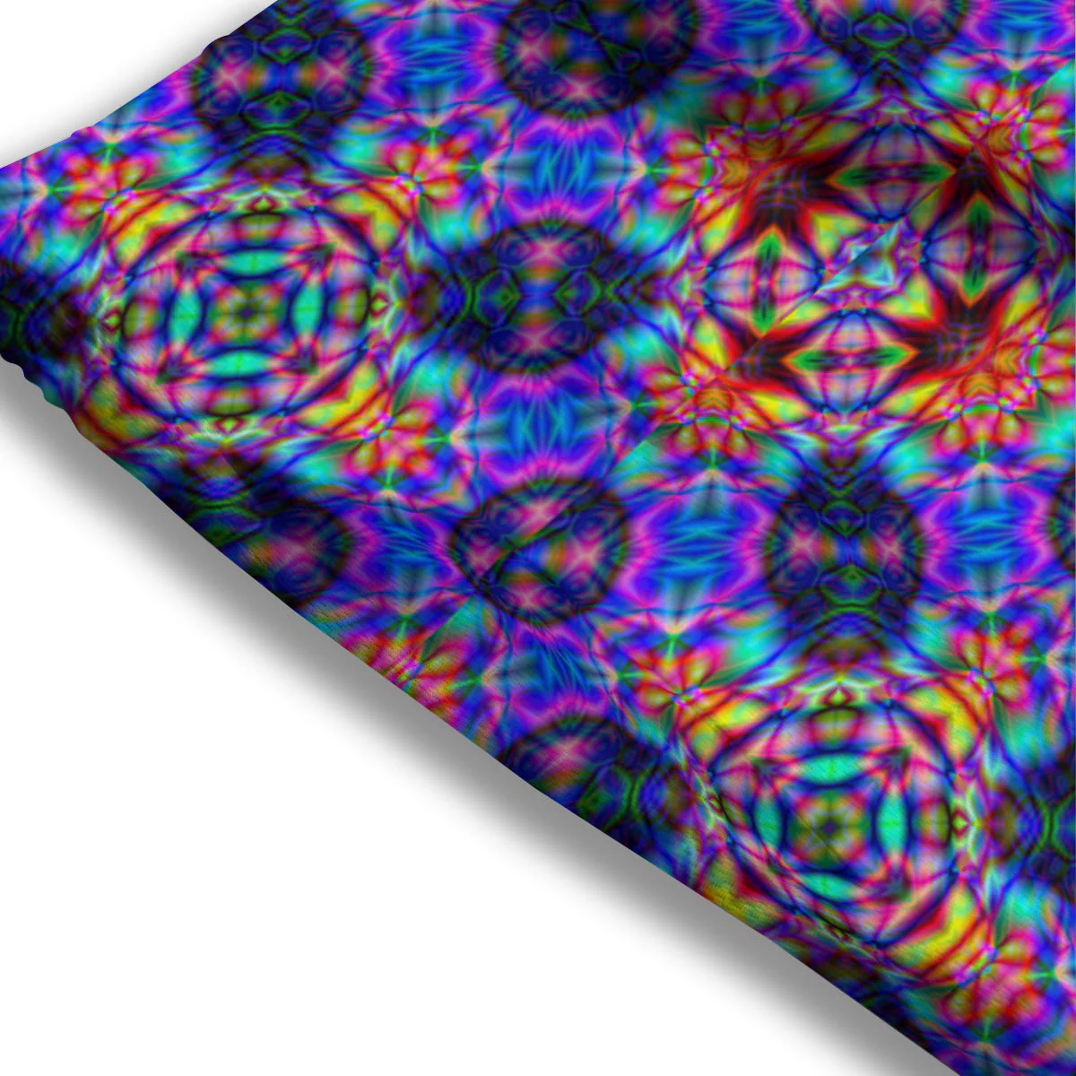Kaleidoscope Rainbow Print Pattern Mesh Shorts - Image 3