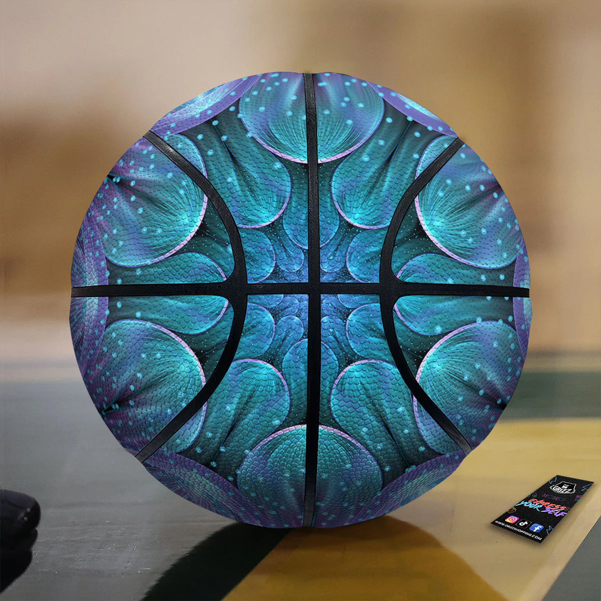 Kaleidoscope Sparkle Print Basketball