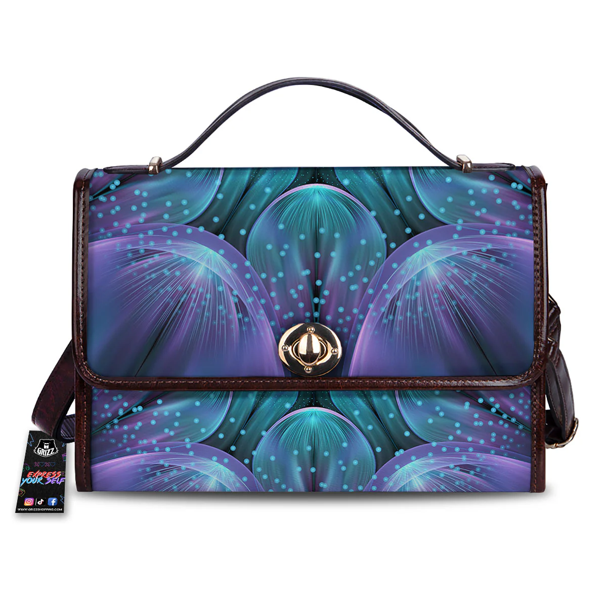 Kaleidoscope Sparkle Print Women's Satchel Bag