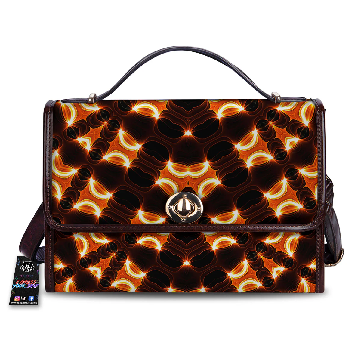 Kaleidoscope Spot Yellow Print Women's Satchel Bag