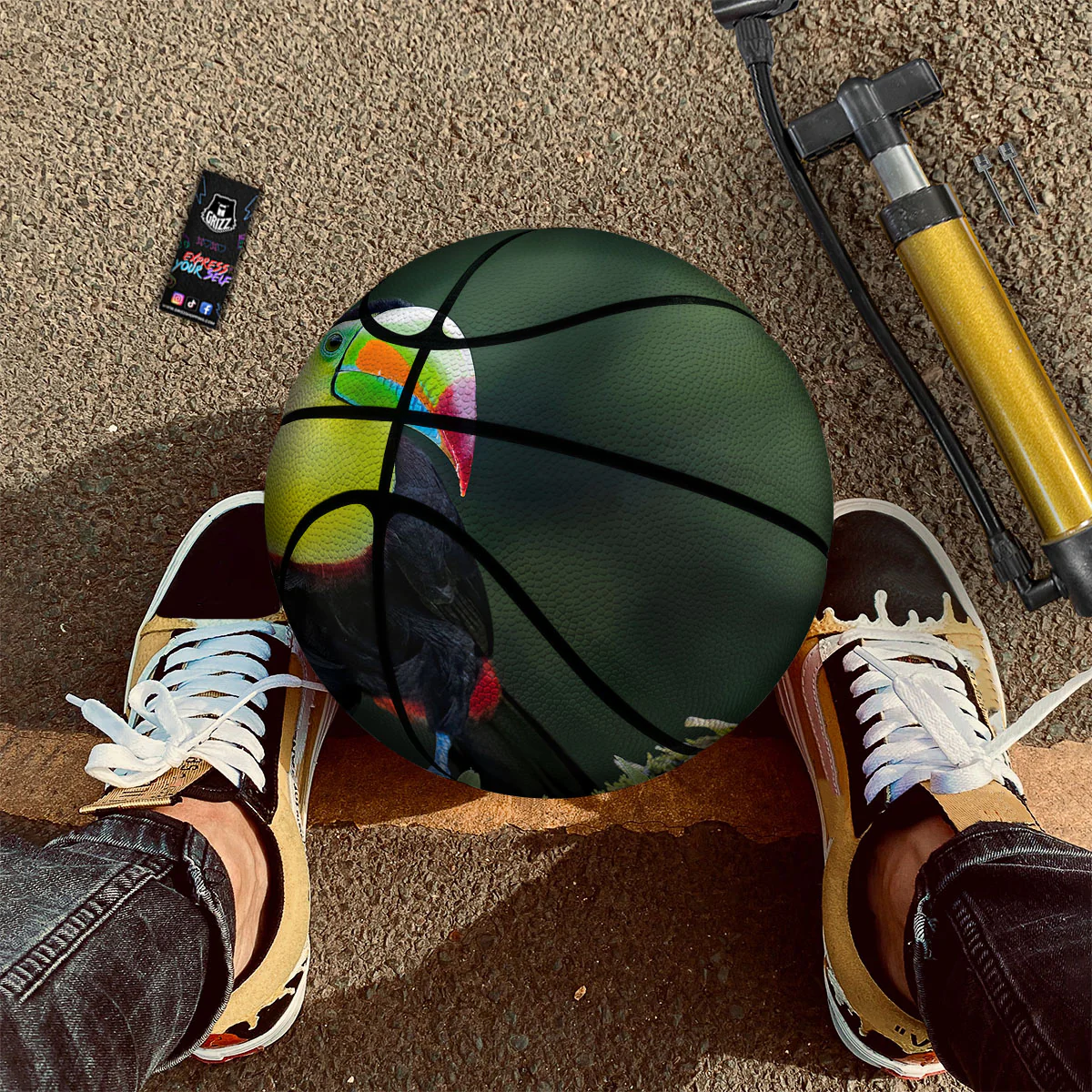 Keel-Billed Toucan Print Basketball - Image 2