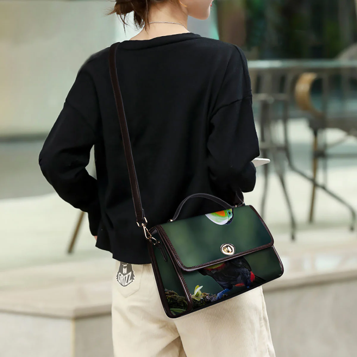 Keel-Billed Toucan Print Women's Satchel Bag - Image 3