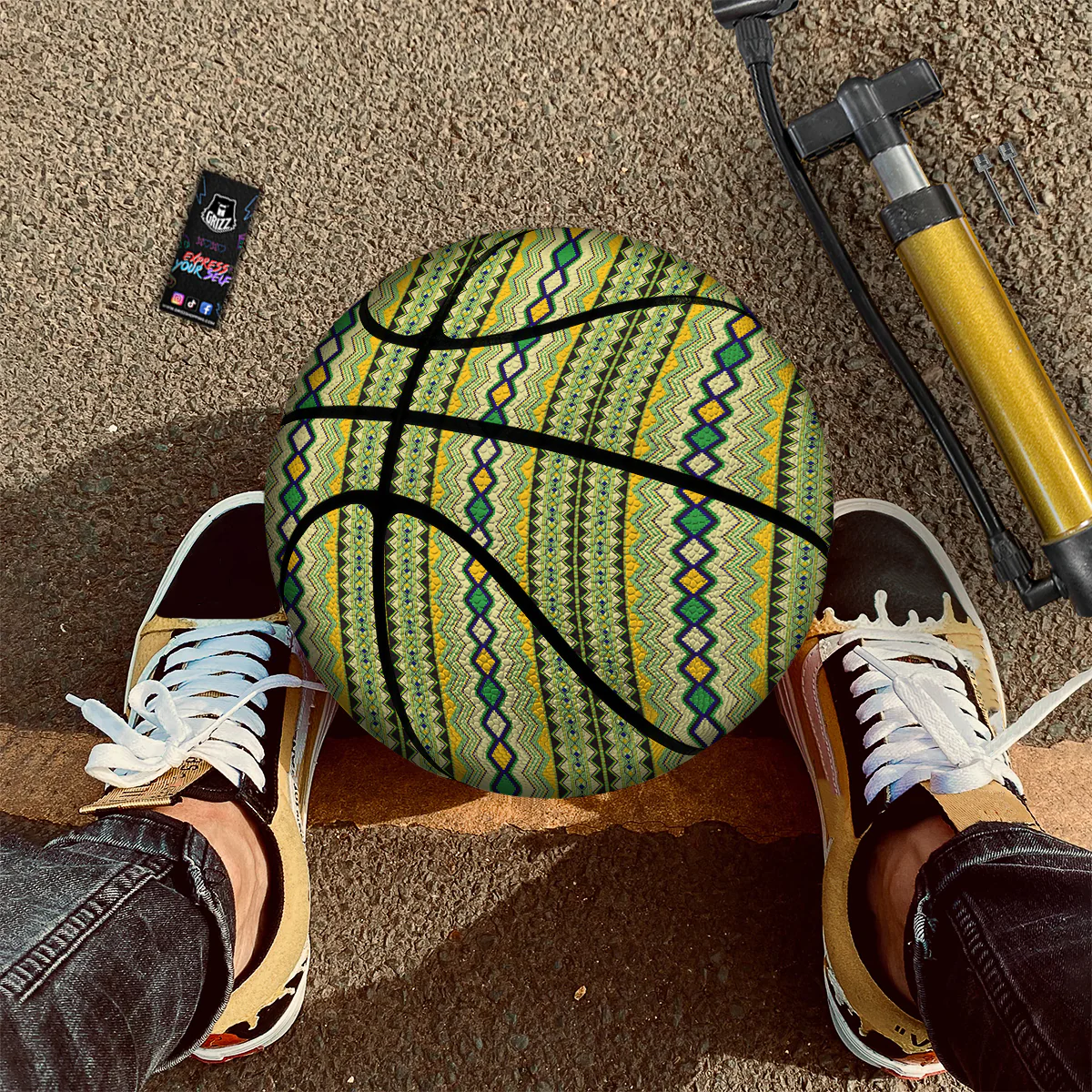 Kente African Print Pattern Basketball - Image 2