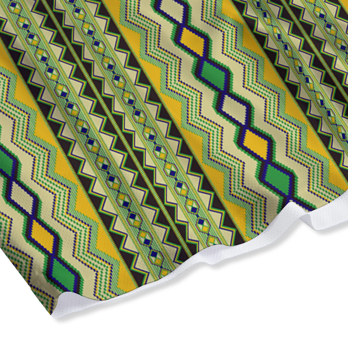 Kente African Print Pattern Mesh Shorts - Image 4