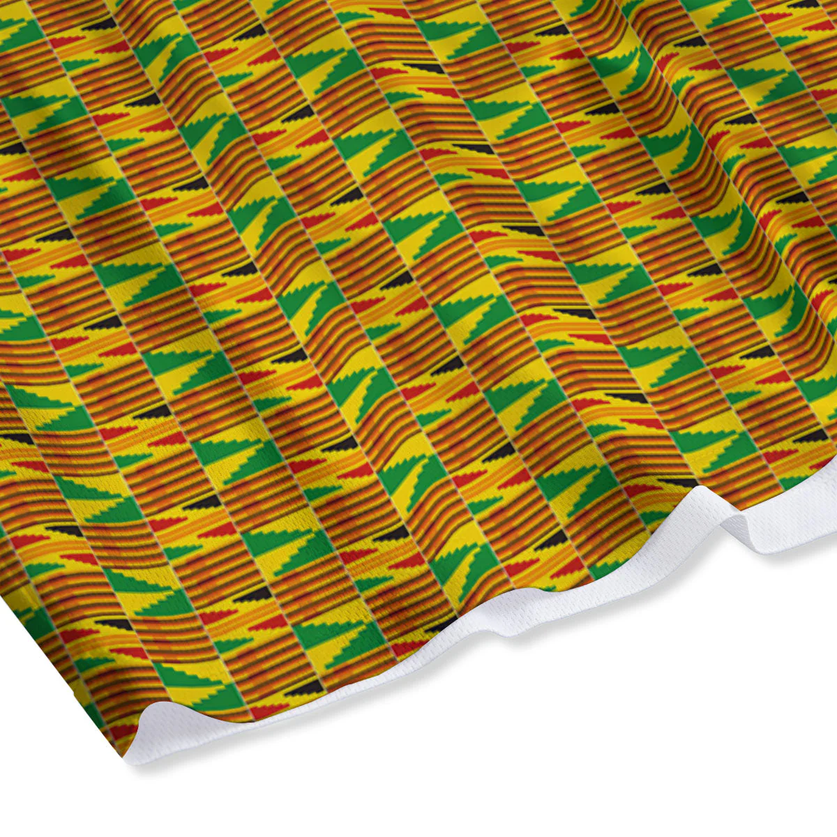 Kente Bonwire Print Pattern Mesh Shorts - Image 4