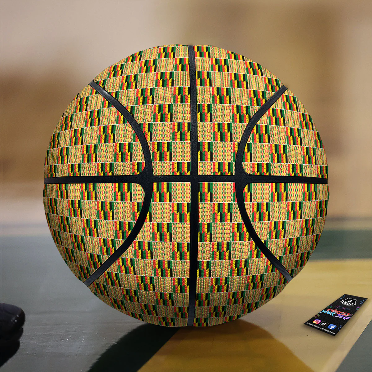 Kente Ethnic Print Pattern Basketball