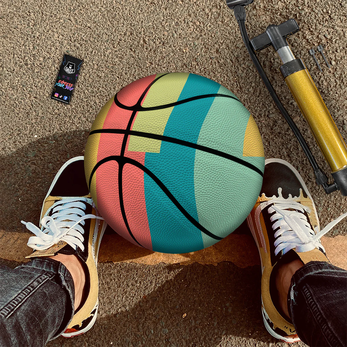 Keyboard Piano Colorful Print Basketball - Image 3