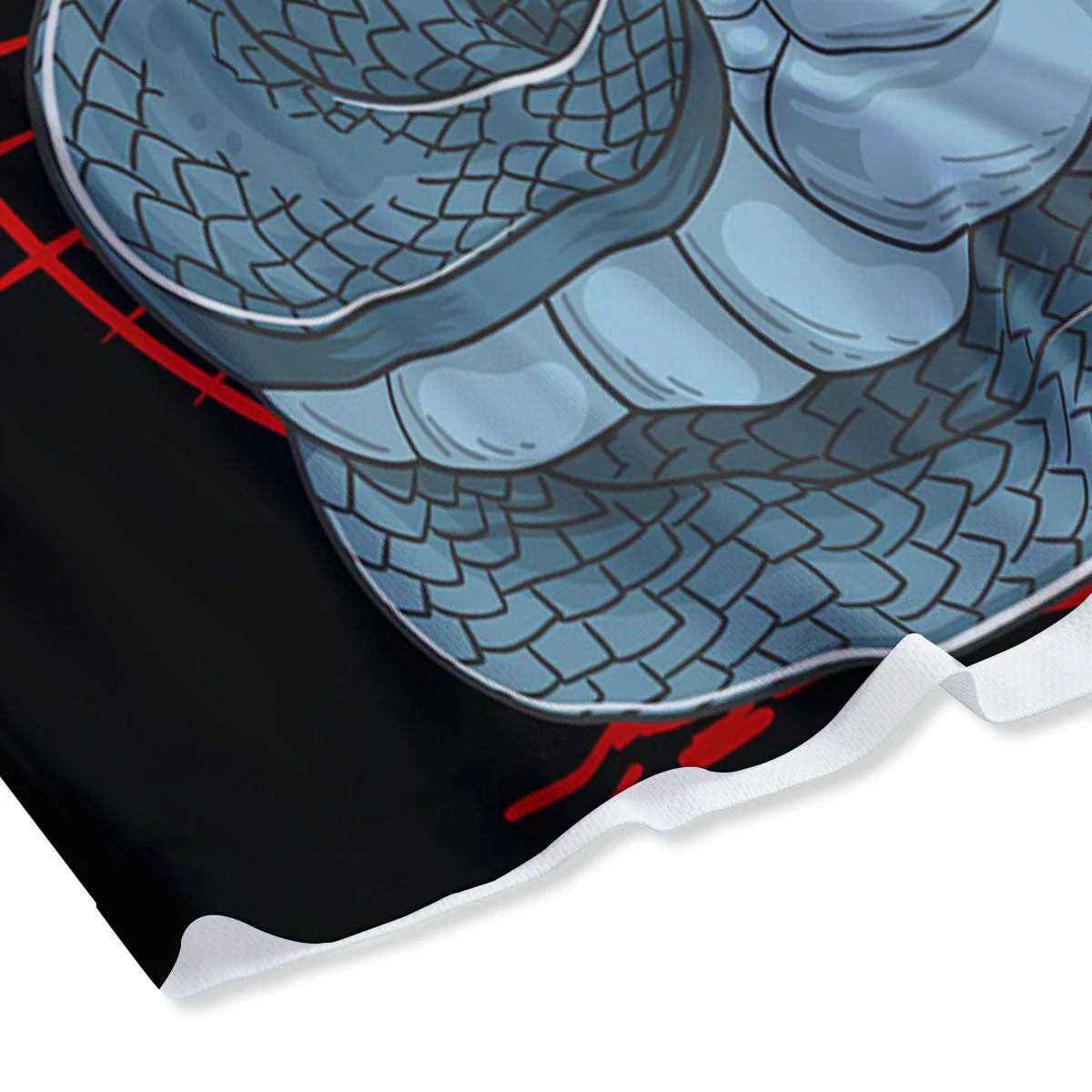 King Cobra Body Blue Print Mesh Shorts - Image 4