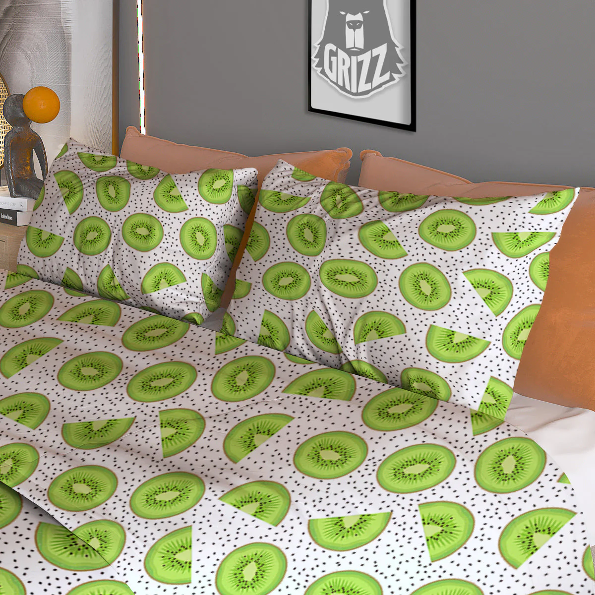 Kiwi Cute Print Pattern Duvet Cover Bedding Set - Image 3