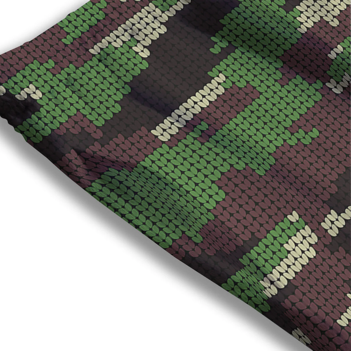 Knitted Army Camouflage Print Pattern Mesh Shorts - Image 3
