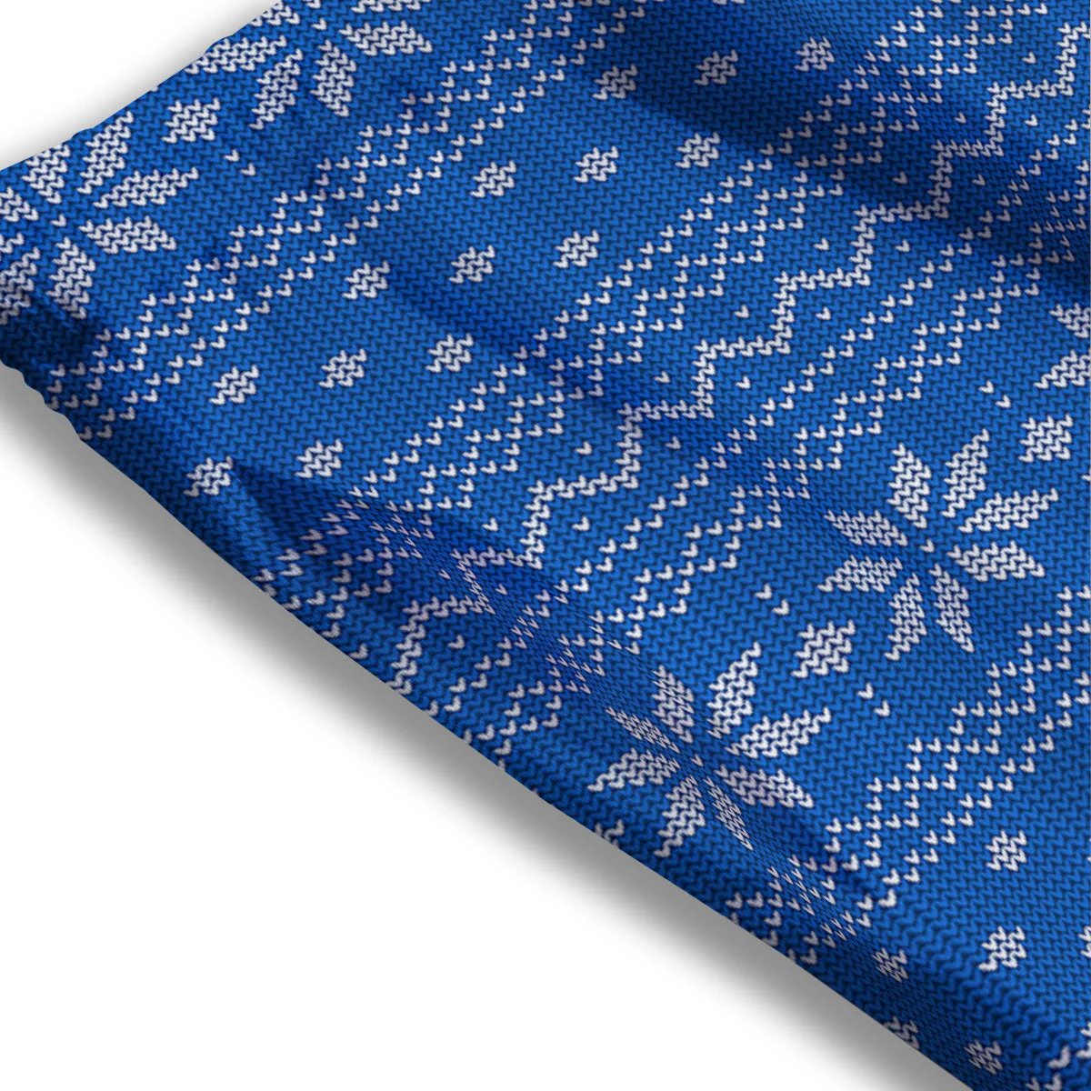 Knitted Holiday Winter Print Pattern Mesh Shorts - Image 3