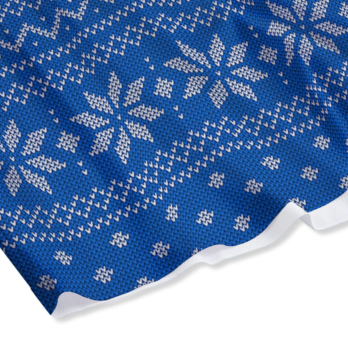 Knitted Holiday Winter Print Pattern Mesh Shorts - Image 4