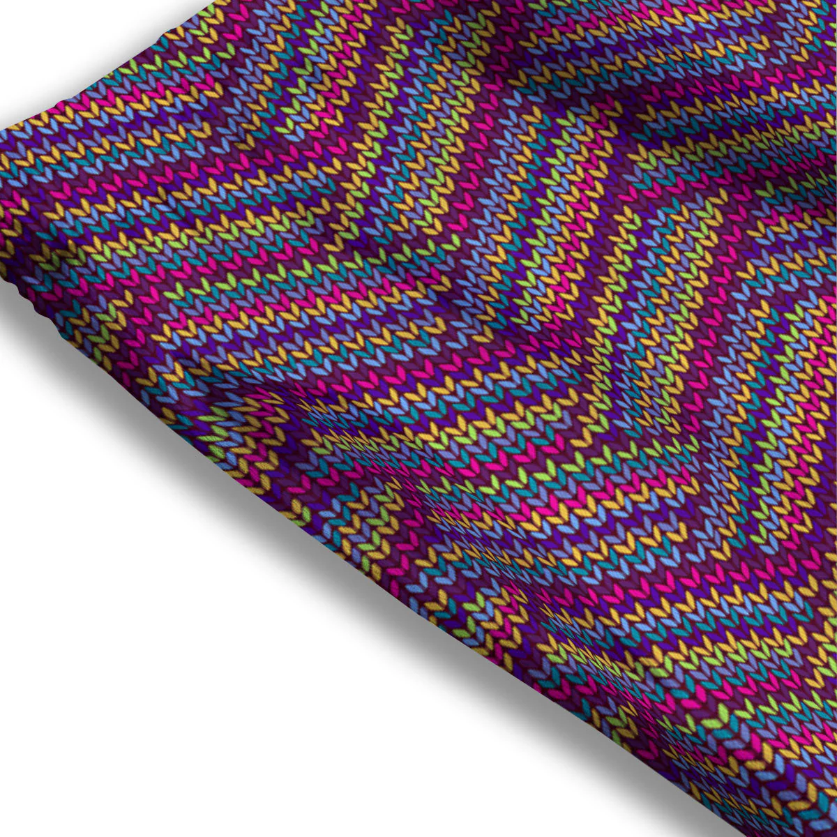 Knitted Vintage Print Pattern Mesh Shorts - Image 3