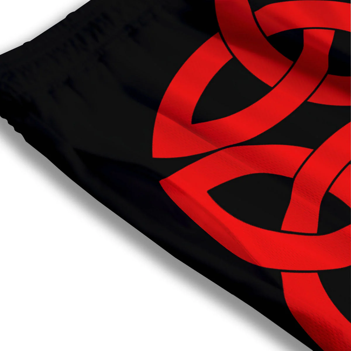 Knot Red Celtic Print Mesh Shorts - Image 3