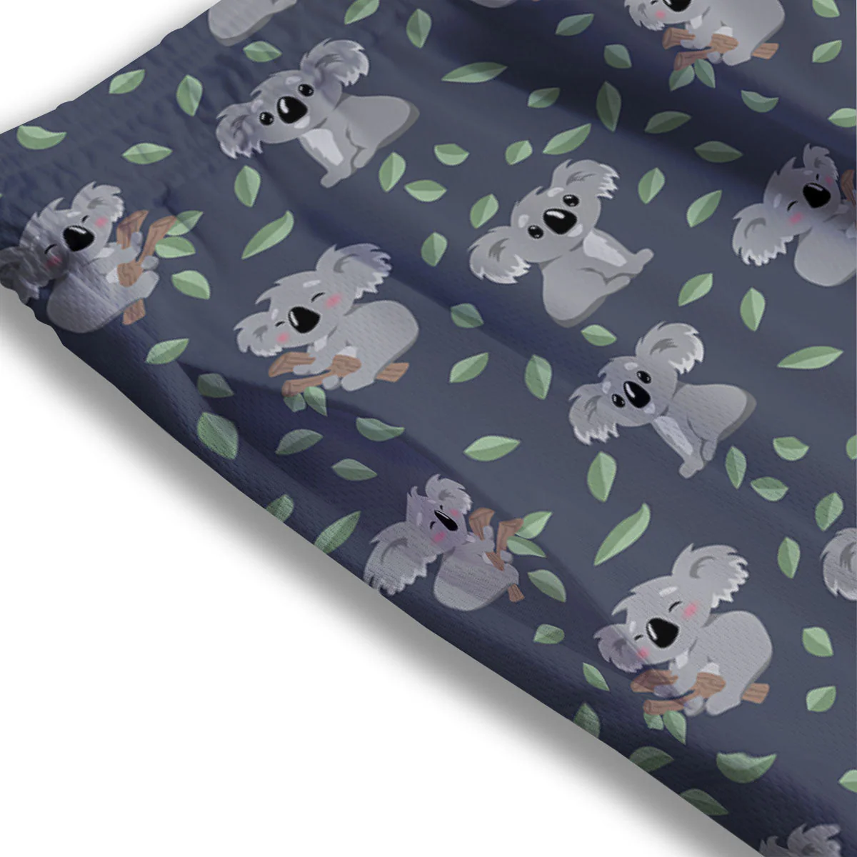 Koala Grey Print Pattern Mesh Shorts - Image 3