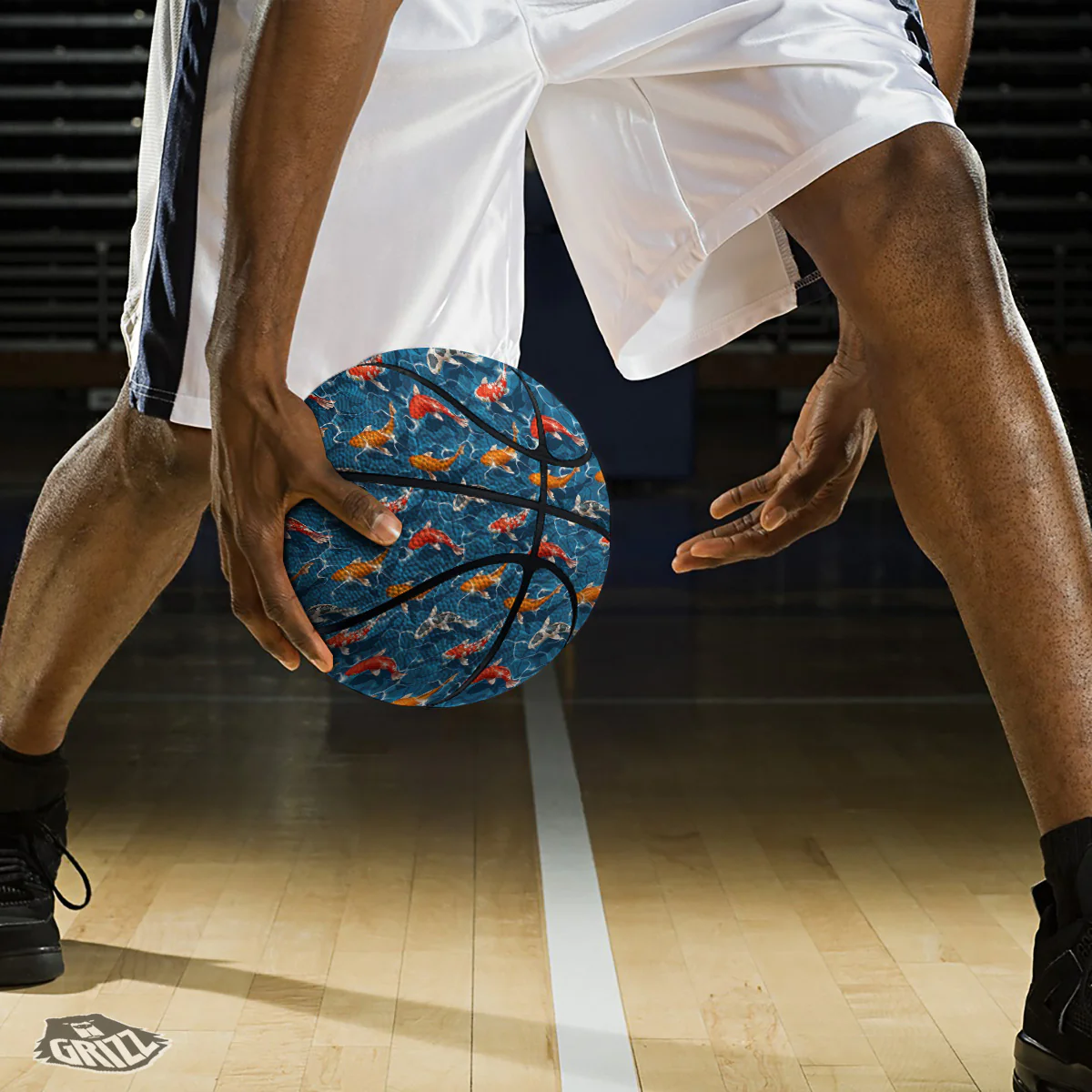 Koi Carps Print Pattern Basketball - Image 3