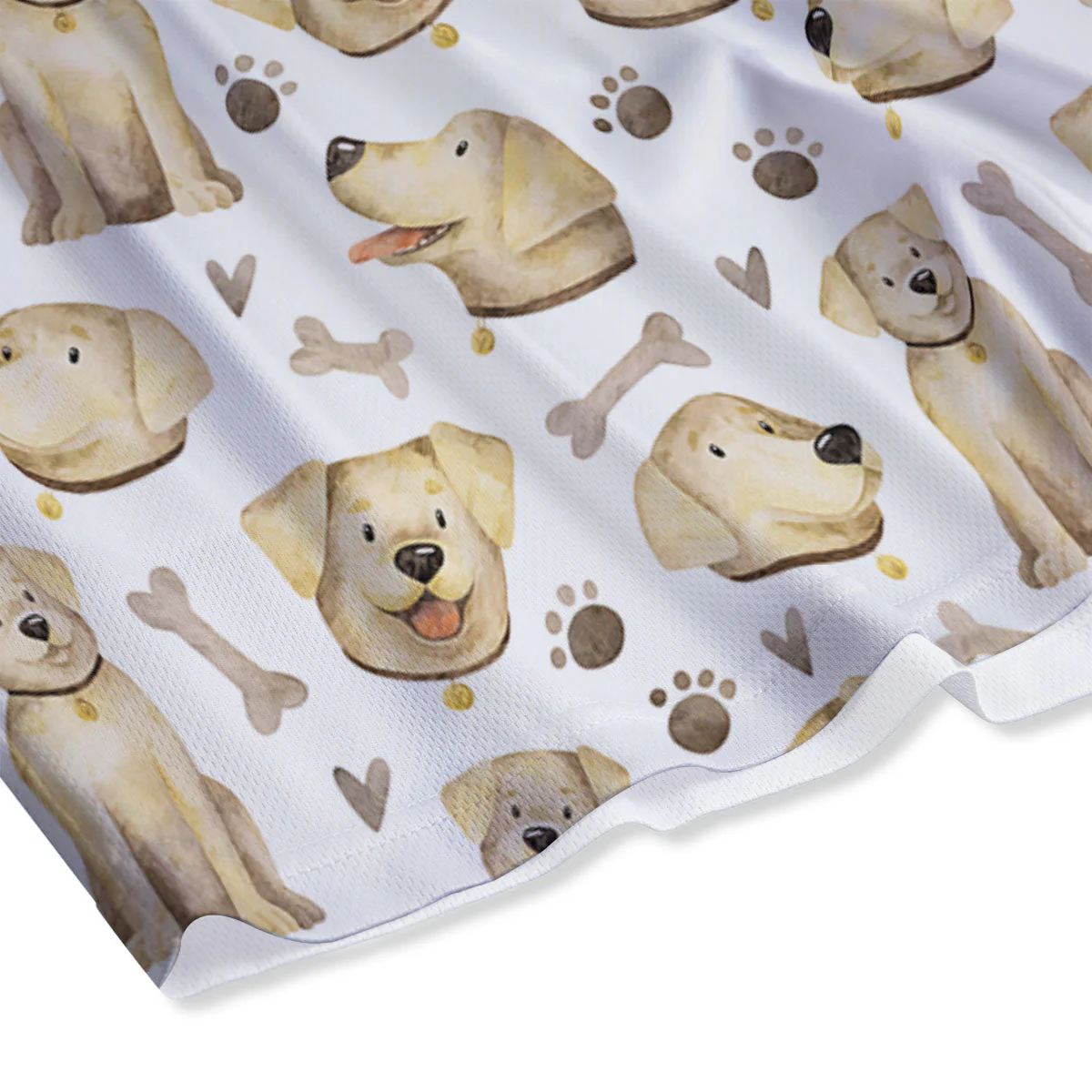 Labrador Retriever Happy Print Pattern Mesh Shorts - Image 4