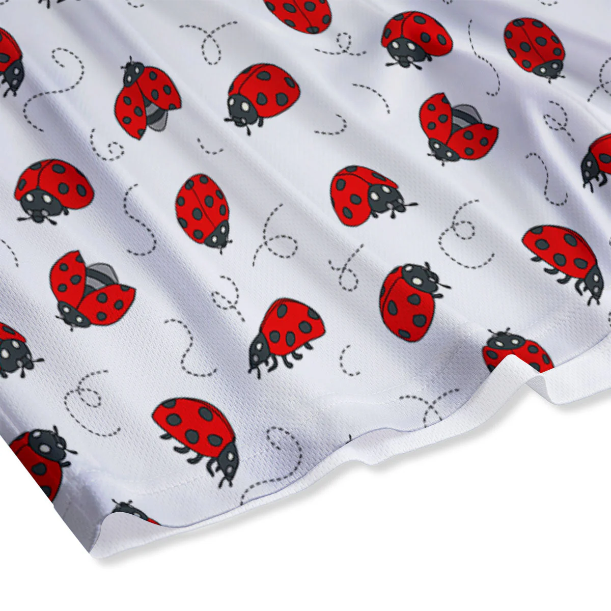 Ladybird Cartoon Print Pattern Mesh Shorts - Image 4