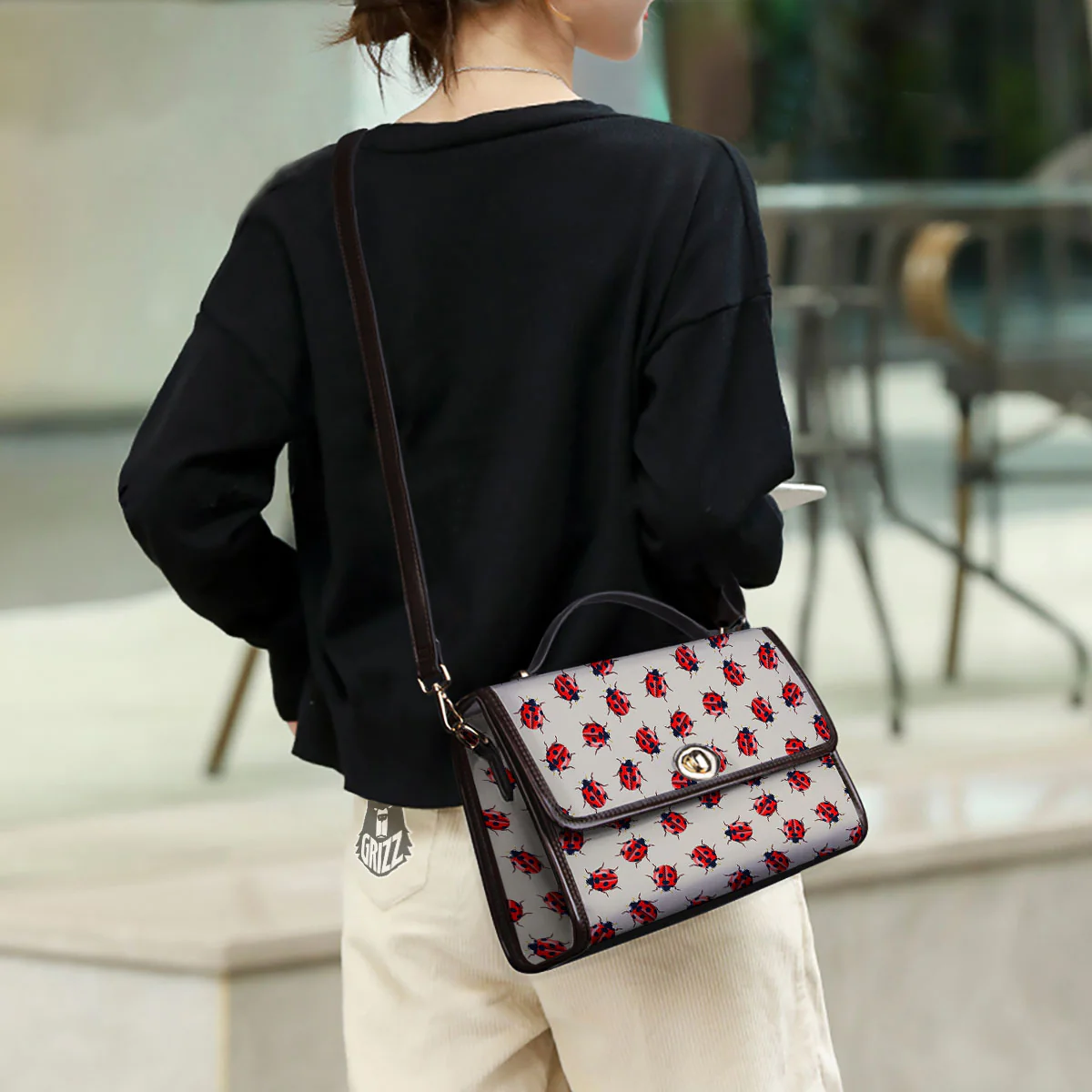 Ladybird Little Print Pattern Women's Satchel Bag - Image 3
