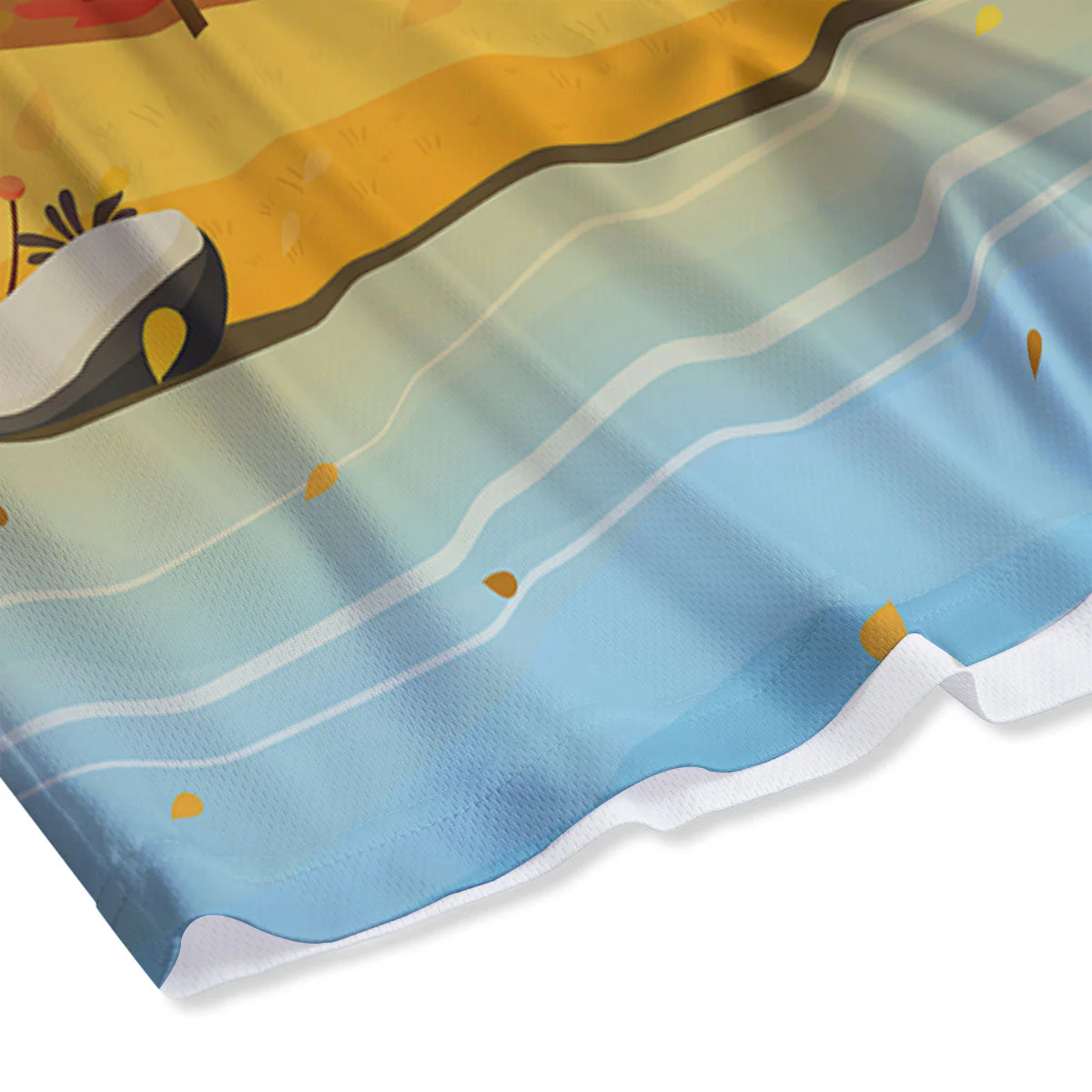 Lake Autumn Print Mesh Shorts - Image 4