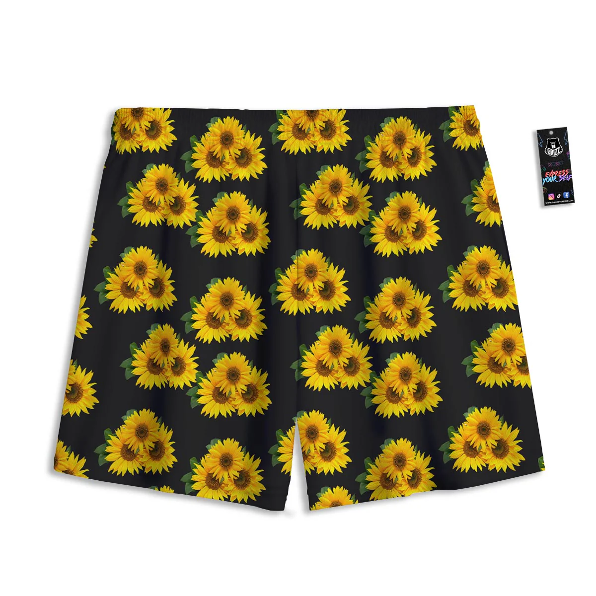 Landscape Sunflower Print Pattern Mesh Shorts - Image 2