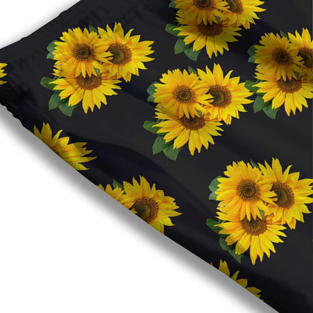 Landscape Sunflower Print Pattern Mesh Shorts - Image 3