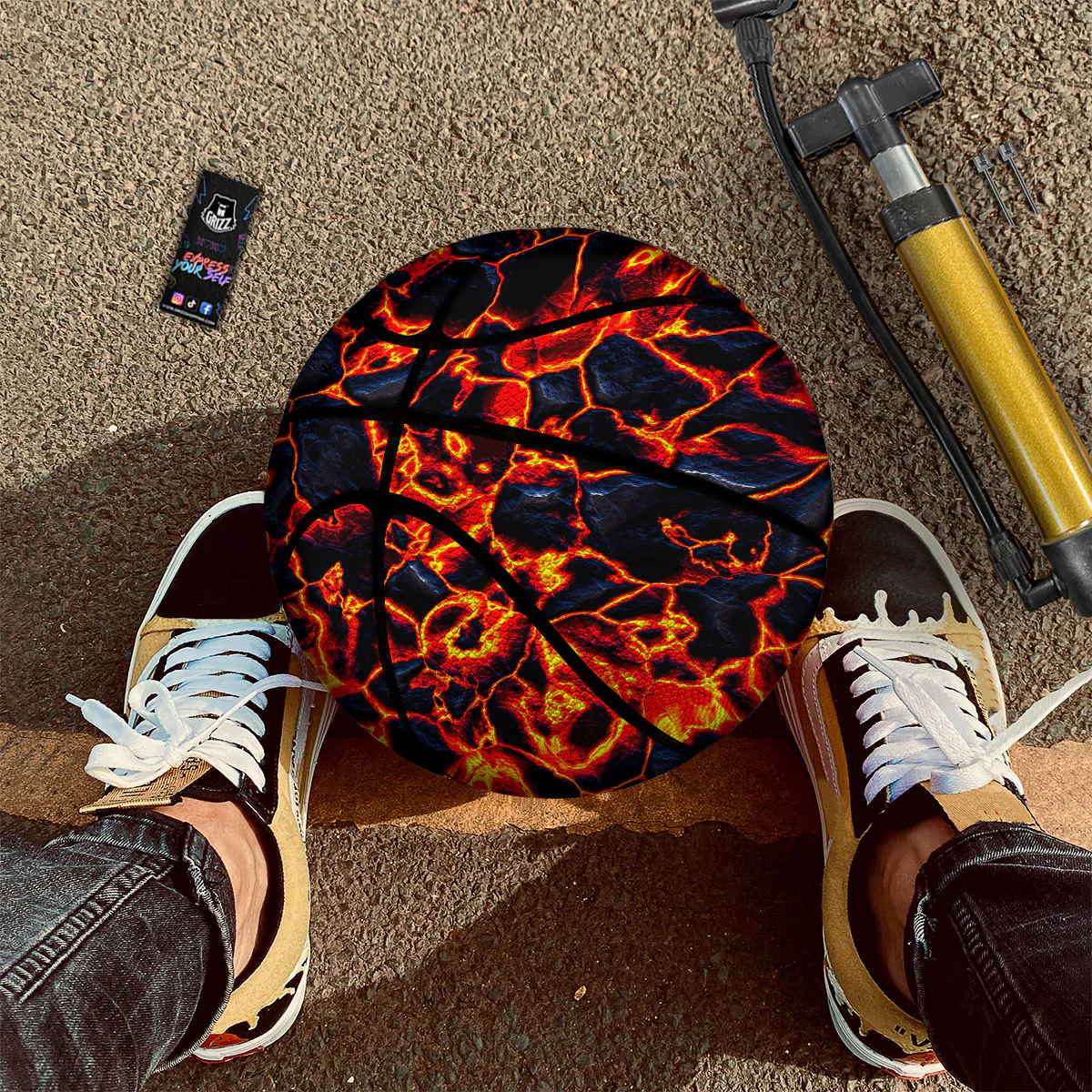 Lava Molten Print Basketball - Image 2