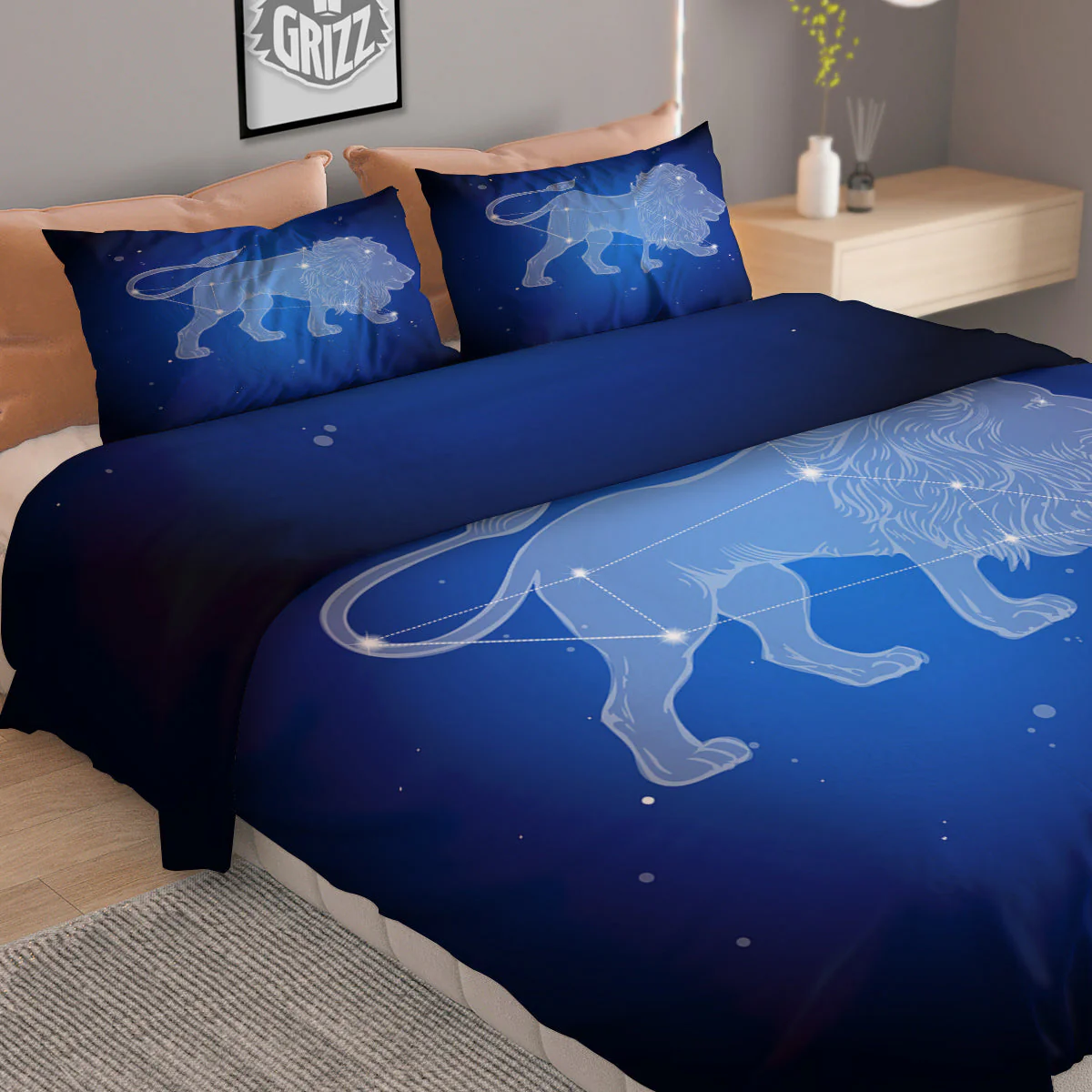 Leo Constellation Print Duvet Cover Bedding Set - Image 2
