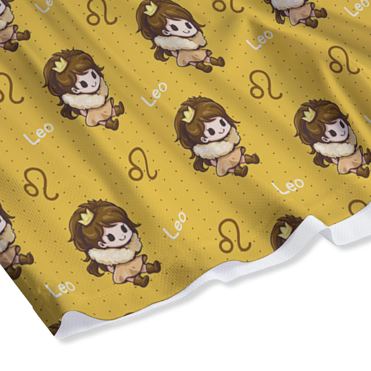 Leo Cute Cartoon Print Pattern Mesh Shorts - Image 4