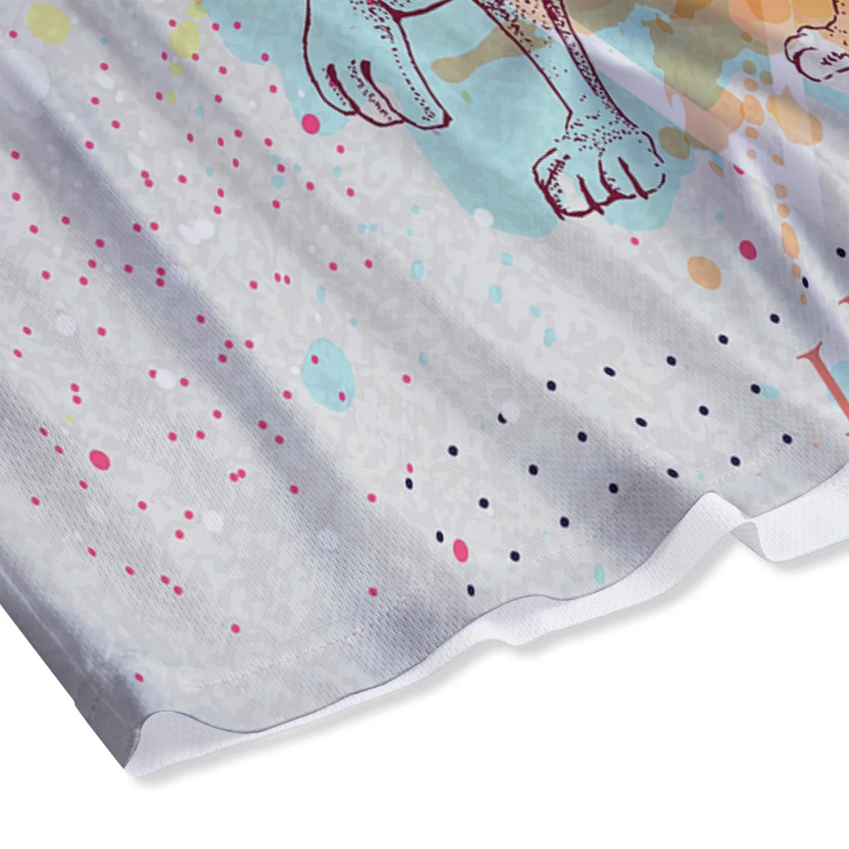 Leo Sign Colorful Print Mesh Shorts - Image 4