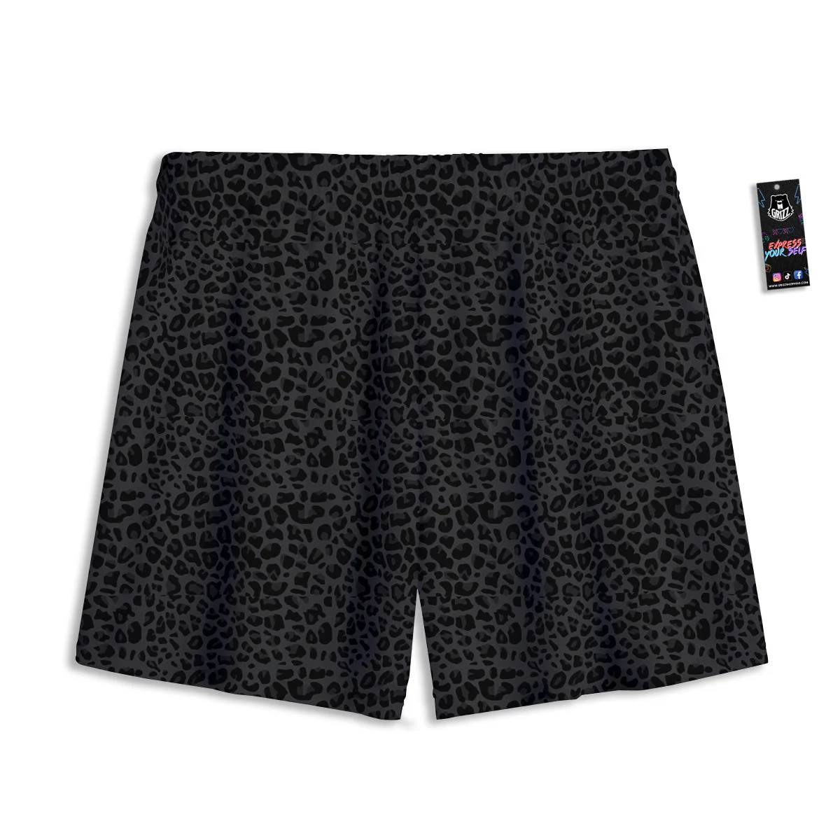 Leopard Black Print Mesh Shorts - Image 2