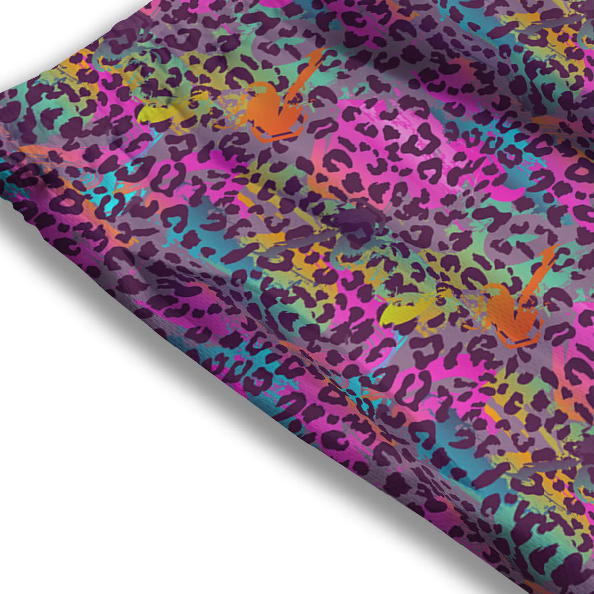 Leopard Colorful Print Mesh Shorts - Image 3