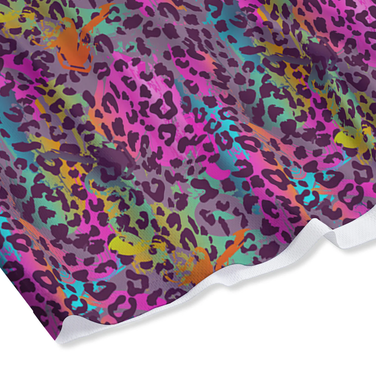 Leopard Colorful Print Mesh Shorts - Image 4