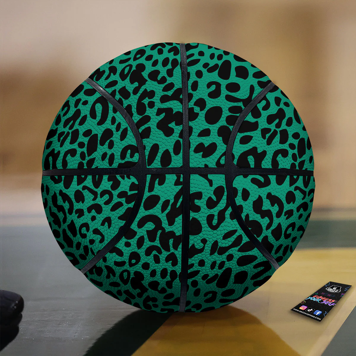Leopard Green Print Basketball