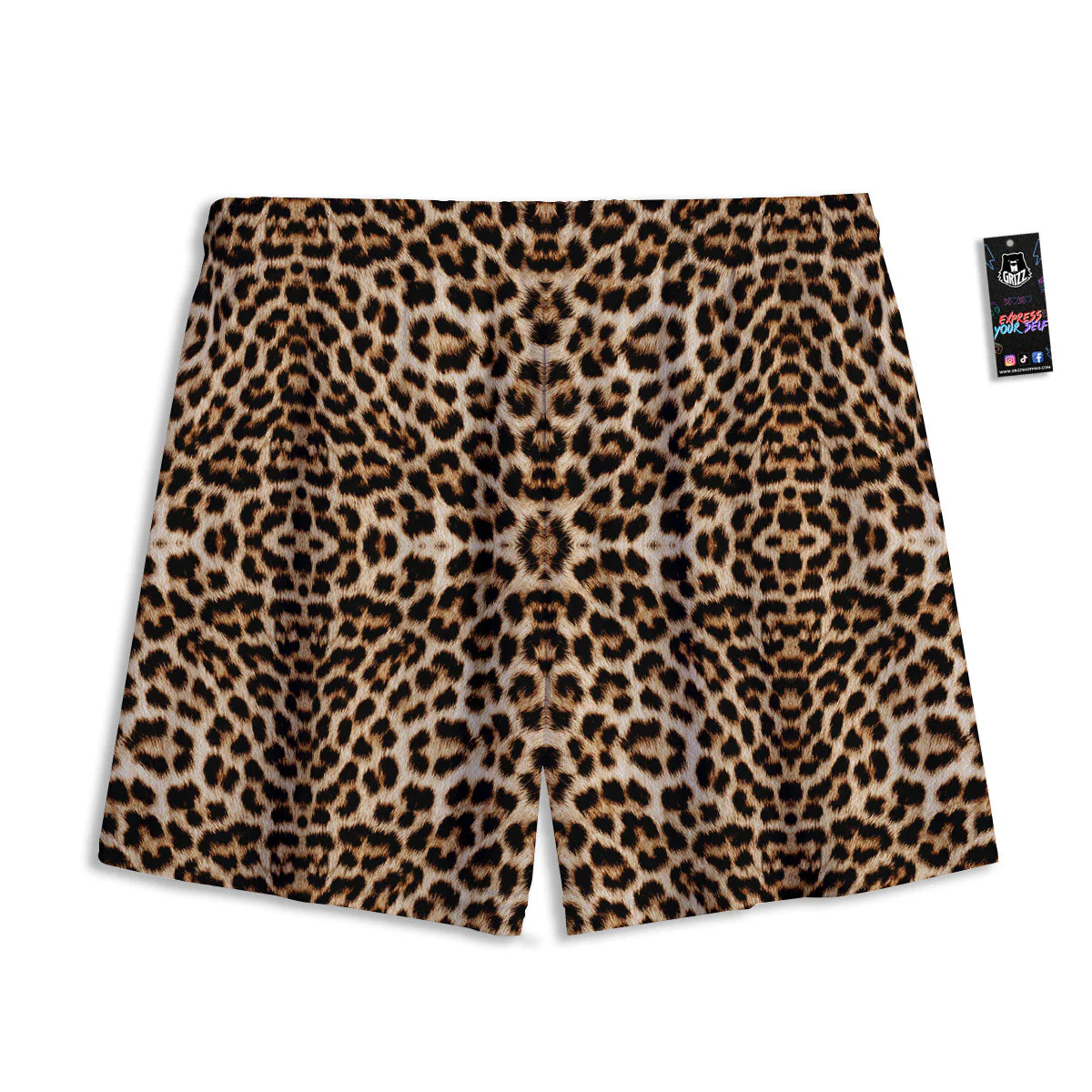 Leopard Pattern Mesh Shorts - Image 2
