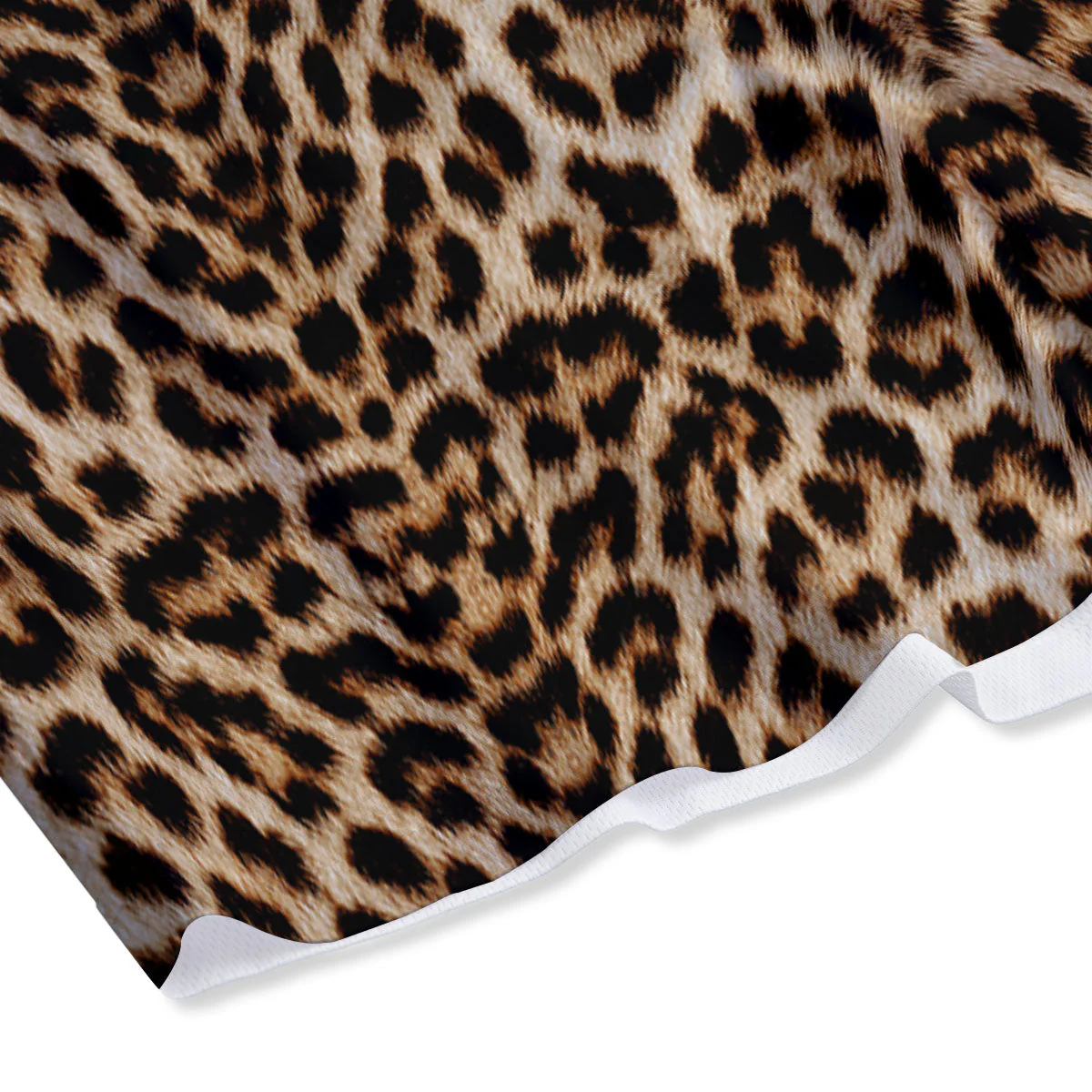 Leopard Pattern Mesh Shorts - Image 4