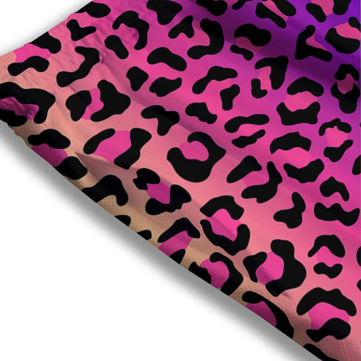 Leopard Rainbow Print Mesh Shorts - Image 3