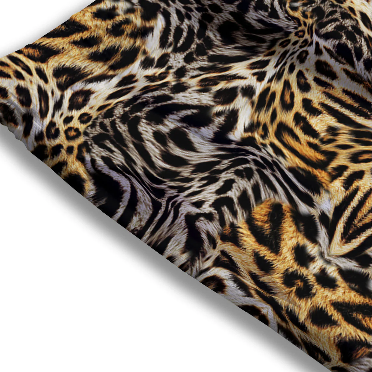 Leopard Skin Texture Print Pattern Mesh Shorts - Image 3