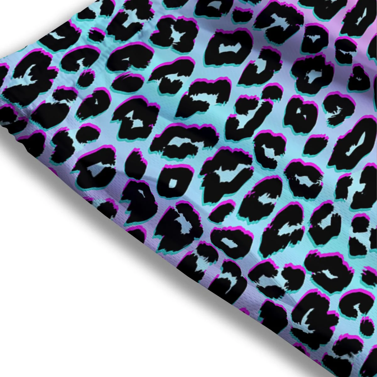 Leopard Trippy Psychedelic Print Pattern Mesh Shorts - Image 3