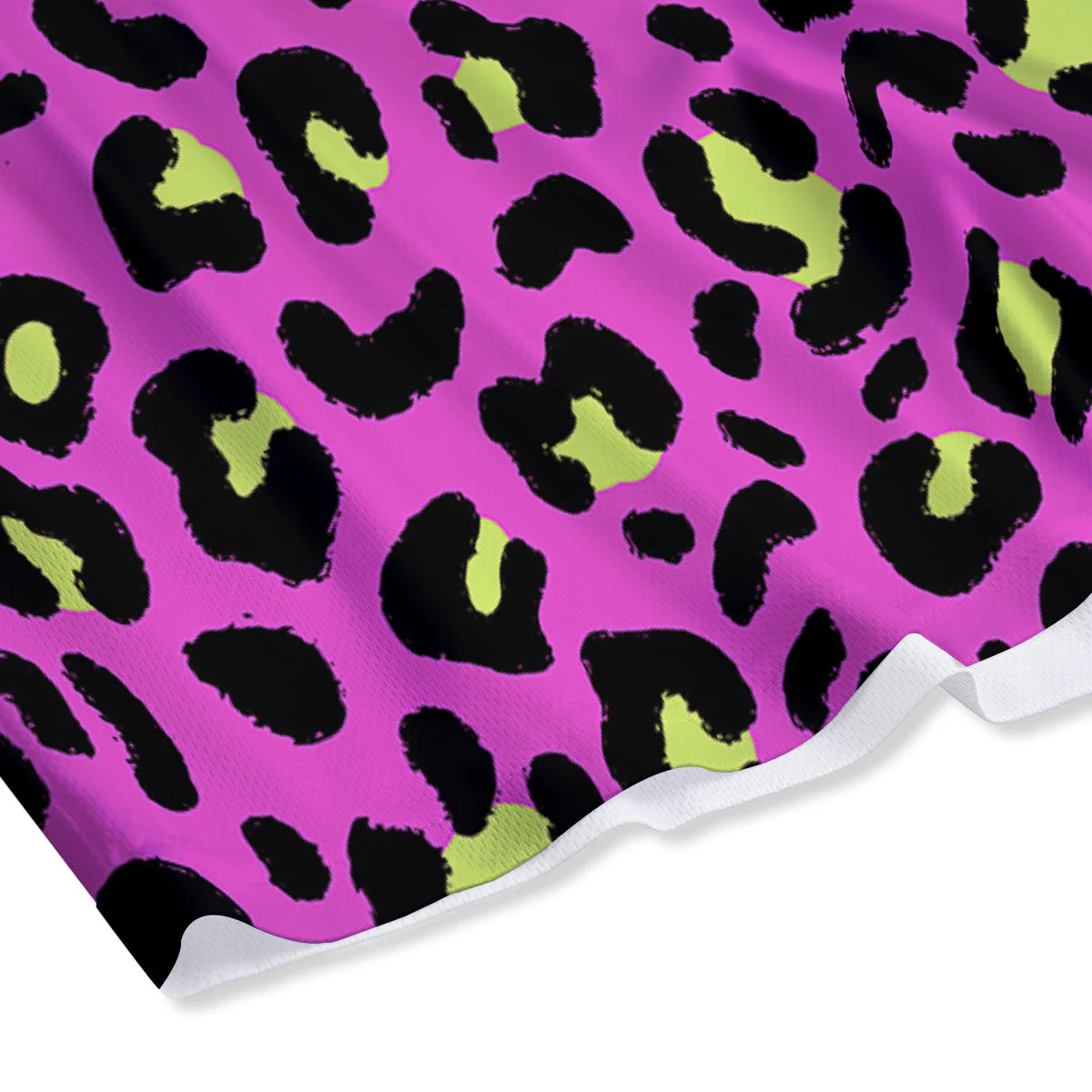 Leopard Yellow And Pink Print Mesh Shorts - Image 4