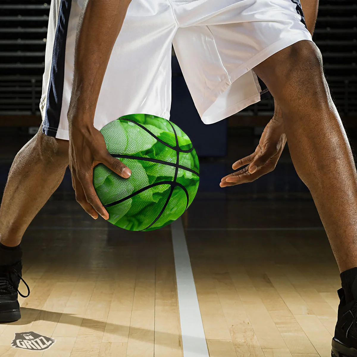 Lettuce Fresh Leaves Print Basketball - Image 3
