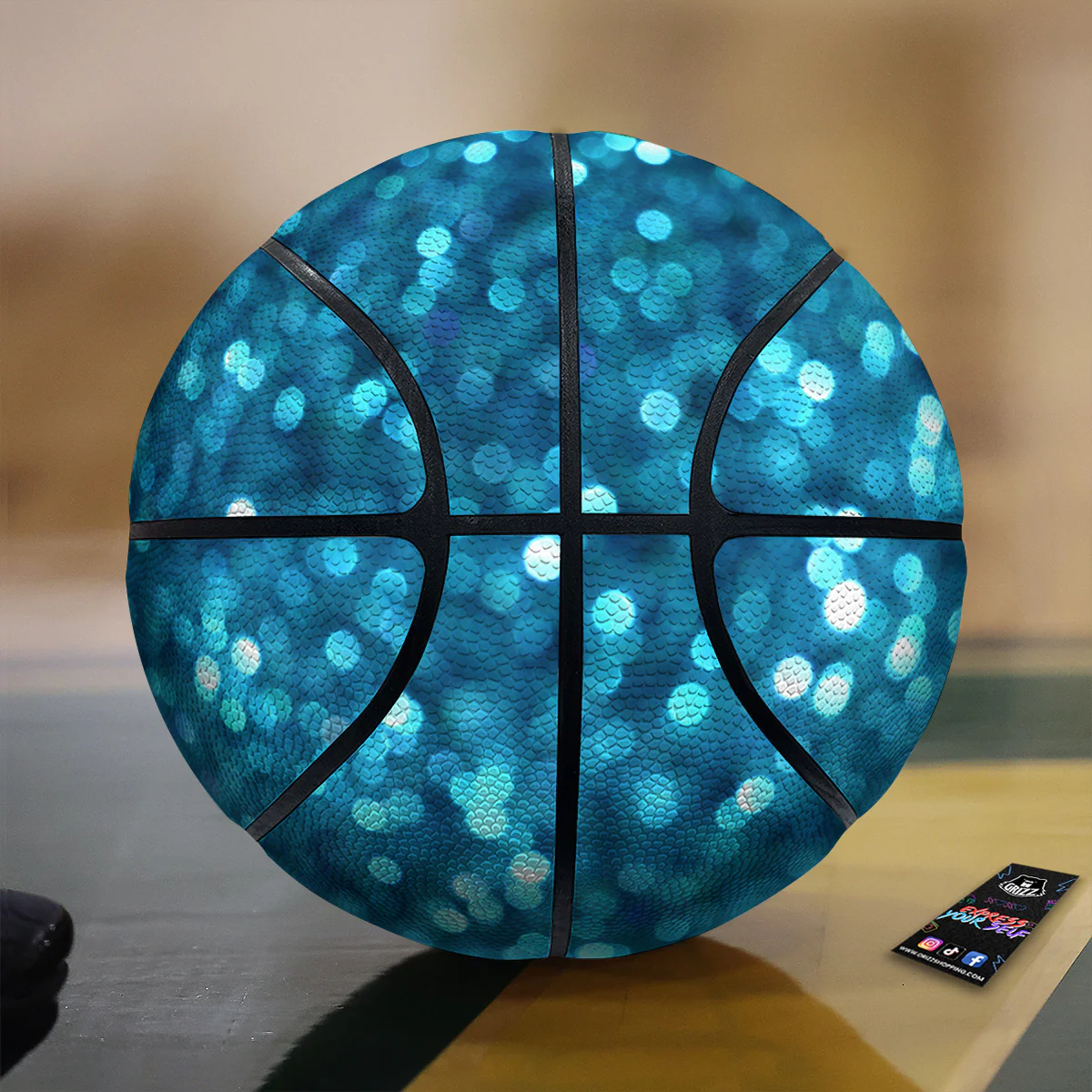 Light Blue Sparkle Print Basketball
