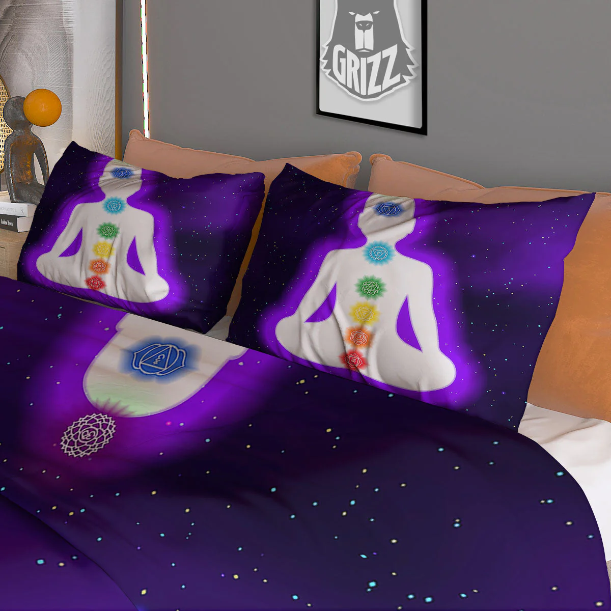 Light Of Seven Chakras Print Duvet Cover Bedding Set - Image 3