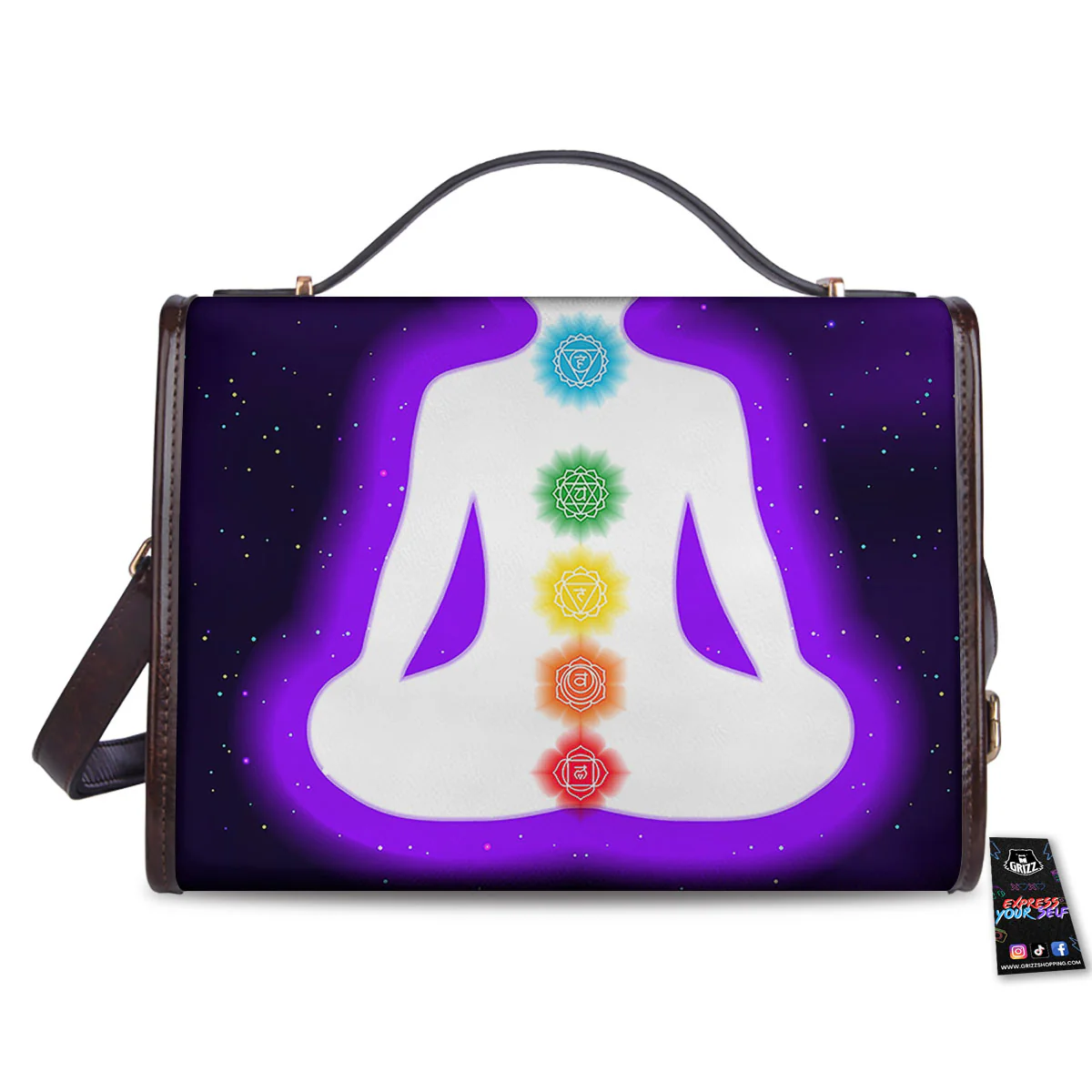 Light Of Seven Chakras Print Women's Satchel Bag - Image 2